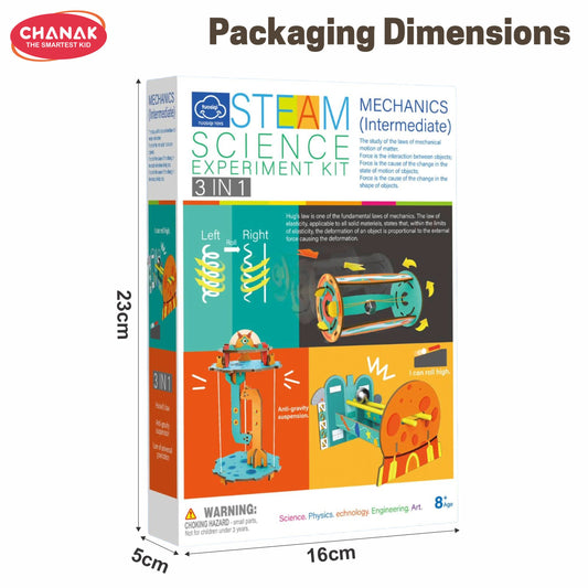 Chanak 3 in 1 mechanics steam kit diy engineering set for kids to build cars, spinners & balance models. Fun hands on stem learning toy for boys & girls age 8+.