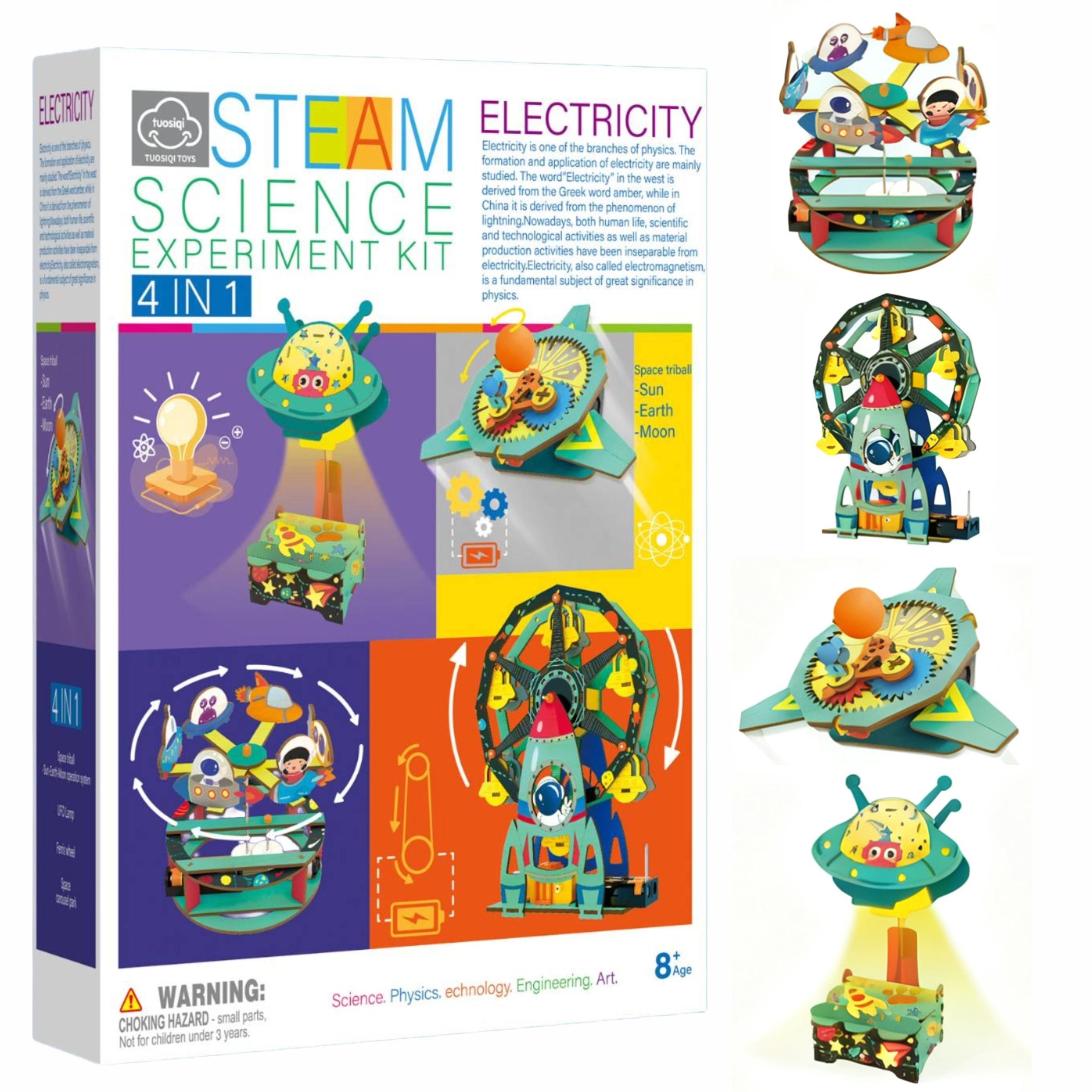 Chanak Steam Science Experiment Kit 4-In-1 | Electricity Learning Toy For Kids | Diy Educational Activity Set For Age 8+ | Science, Physics & Engineering Projects