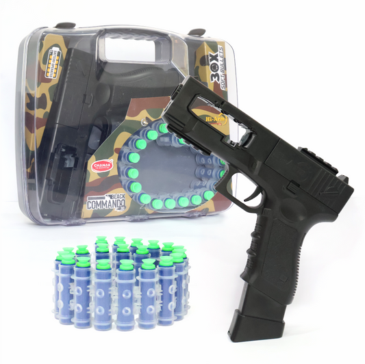 Chanak Automatic 30 Rapid Fire Gun, 30 Soft Suction Foam Bullet.