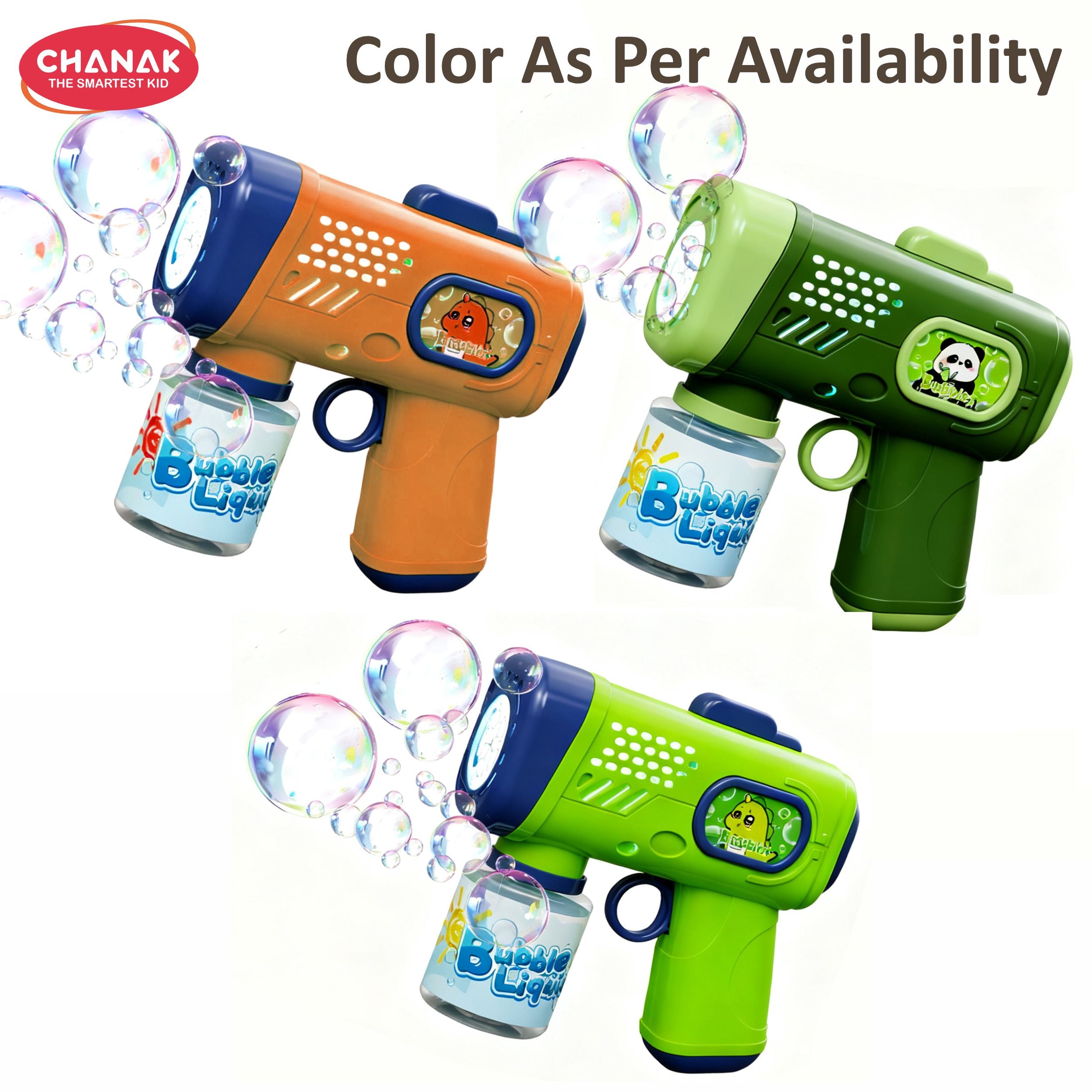 Chanak Electric Bubble Gun For Kids – Automatic Bubble Maker Machine With 70 Ml Tank, Blue Bubble Shooter Toy For Outdoor/Indoor Play, Fun Bubble Blower For Children