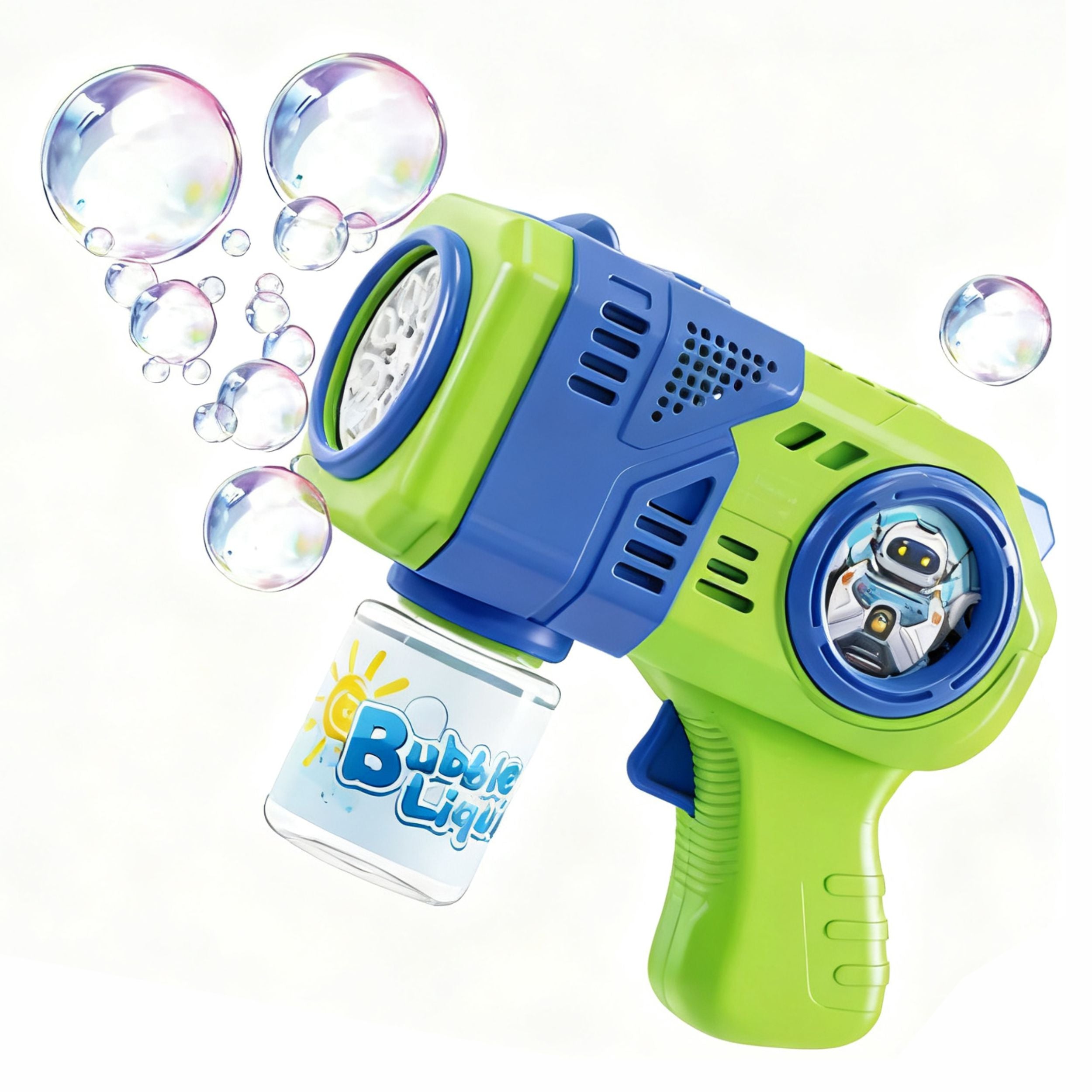 Chanak Electric Bubble Gun For Kids – Automatic Bubble Maker Machine With 70 Ml Tank, Blue Bubble Shooter Toy For Outdoor/Indoor Play, Fun Bubble Blower For Children