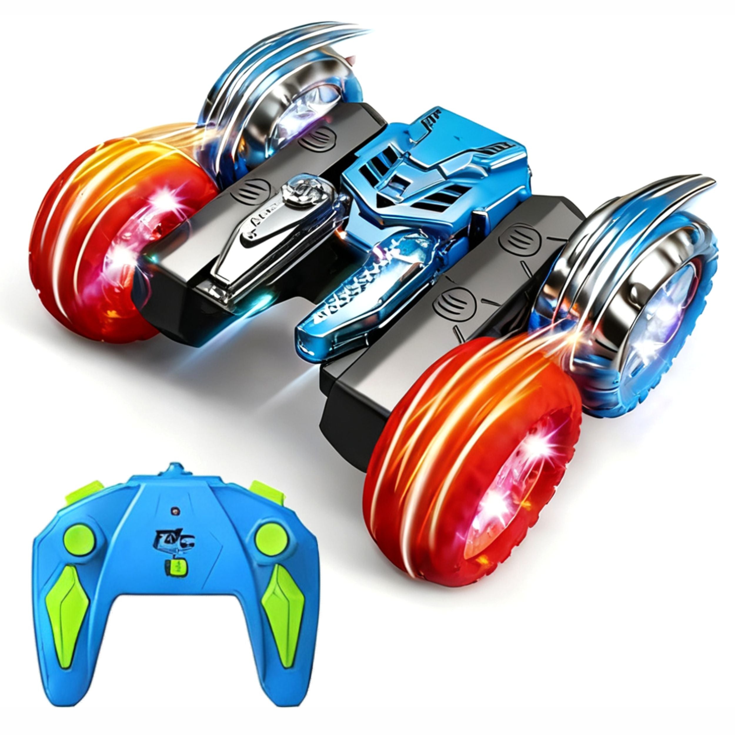 Chanak Stunt Big Crab 4Wd 2.4Ghz Remote Control Car | 360° Rotation Rc Stunt Car With Flashing Lights | Dual-Sided Drive Off-Road Vehicle | Rechargeable Toy Car For Kids