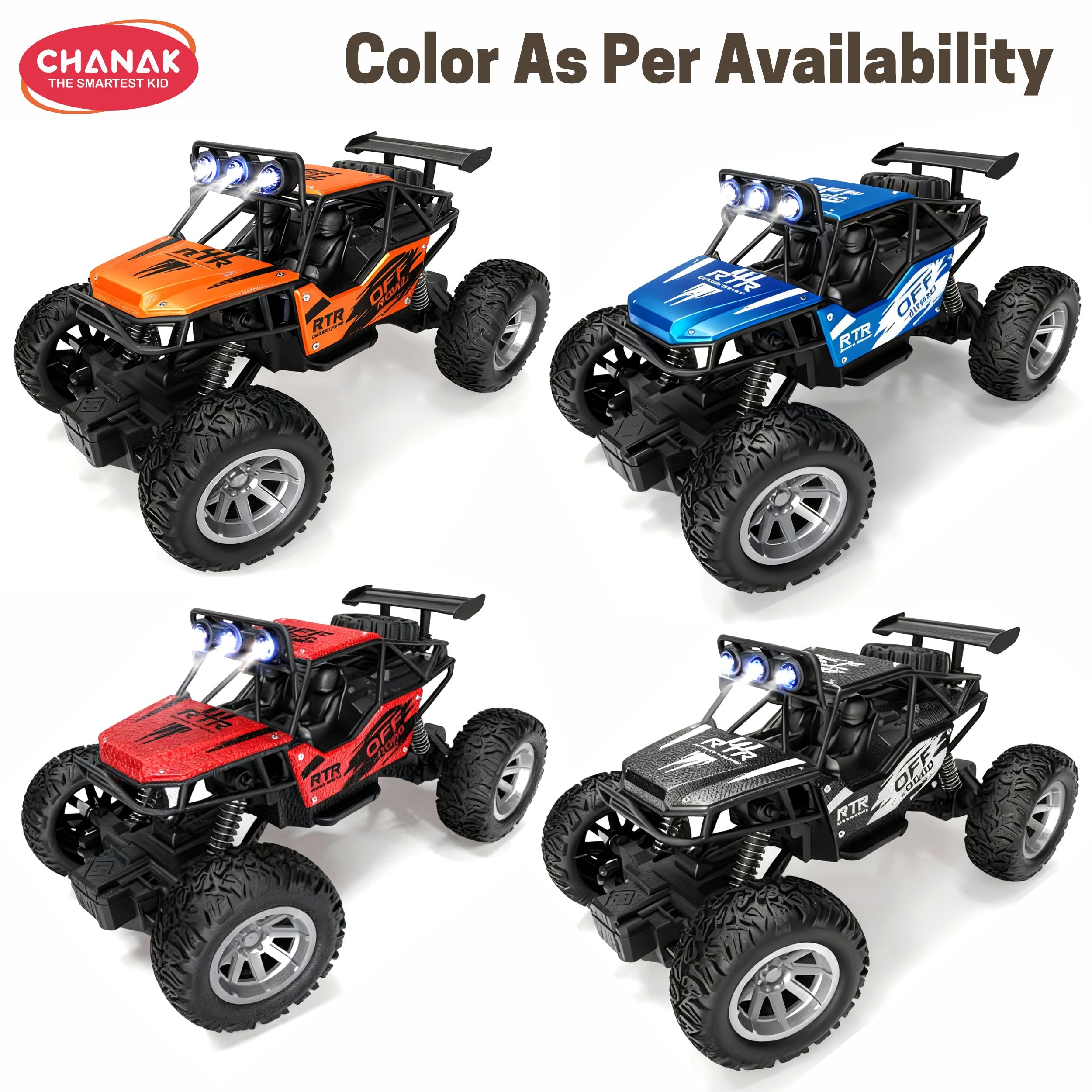 Chanak Explorer 1:20 Scale Rc Off-Road Climbing Car | Alloy Version | Rechargeable Remote Control Rock Crawler With Led Headlights | 4-Wheel Drive High-Performance (Color As Per Availability)