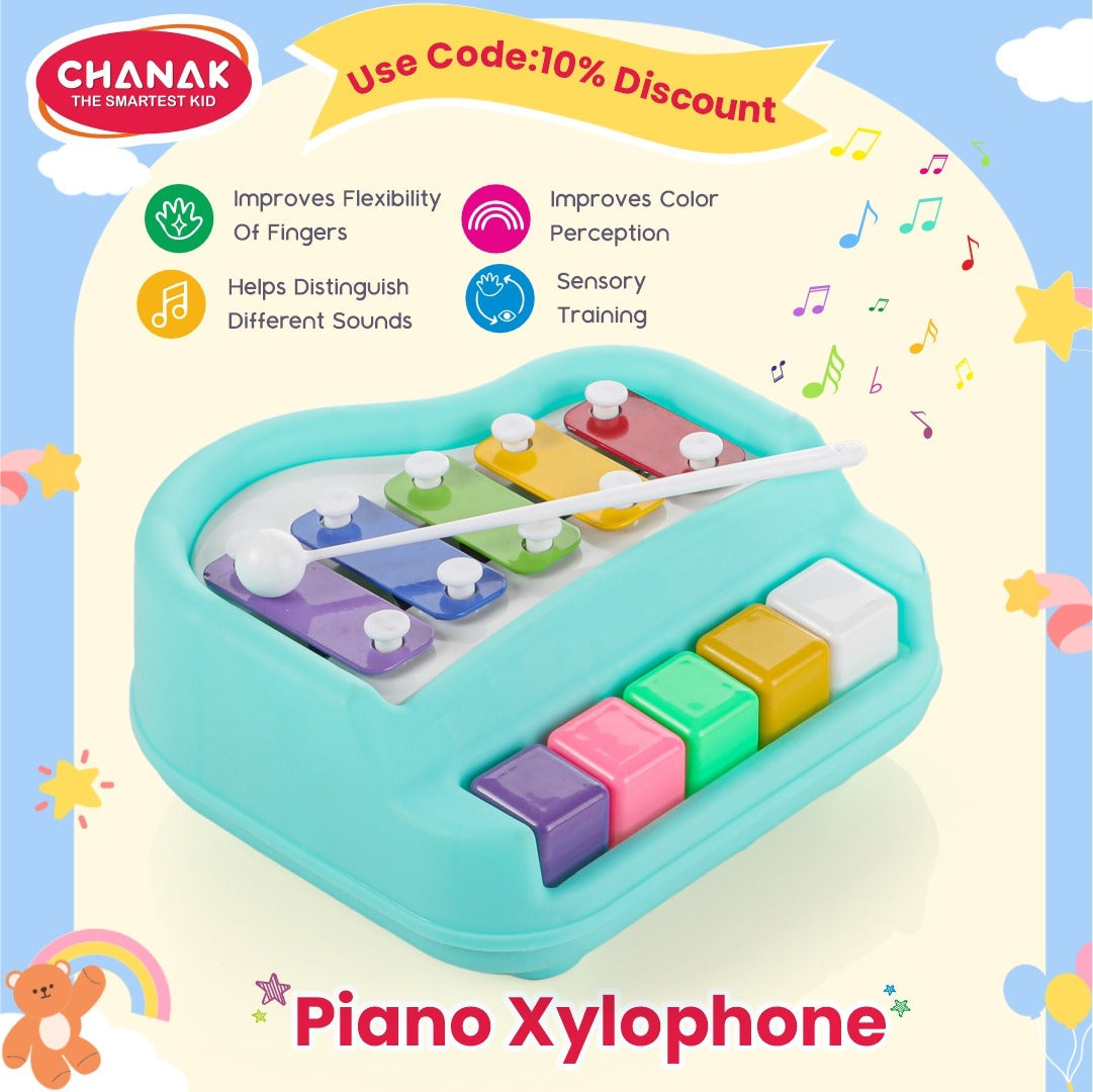 Chanak Musical Xylophone Piano Toy for Kids (Blue) Aditi Toys Pvt. Ltd.