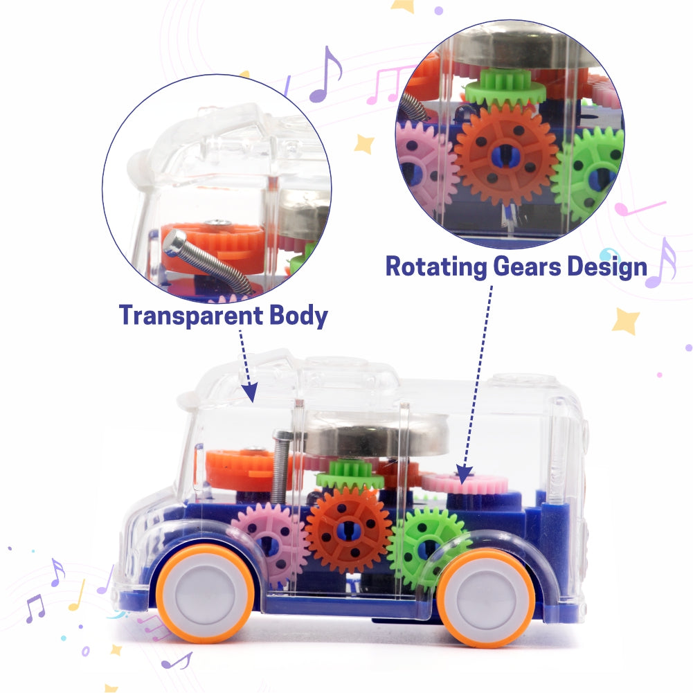 Chanak Transparent Gear Bus for Kids