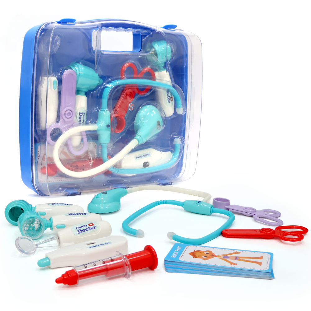 Doctor set Transparent Briefcase (Blue)