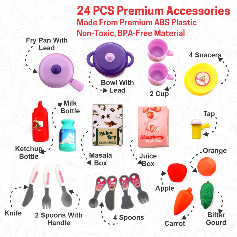 Chanak Kitchen Set Trolley -Kitchen Suitcase Set On Wheels Aditi Toys Pvt. Ltd.