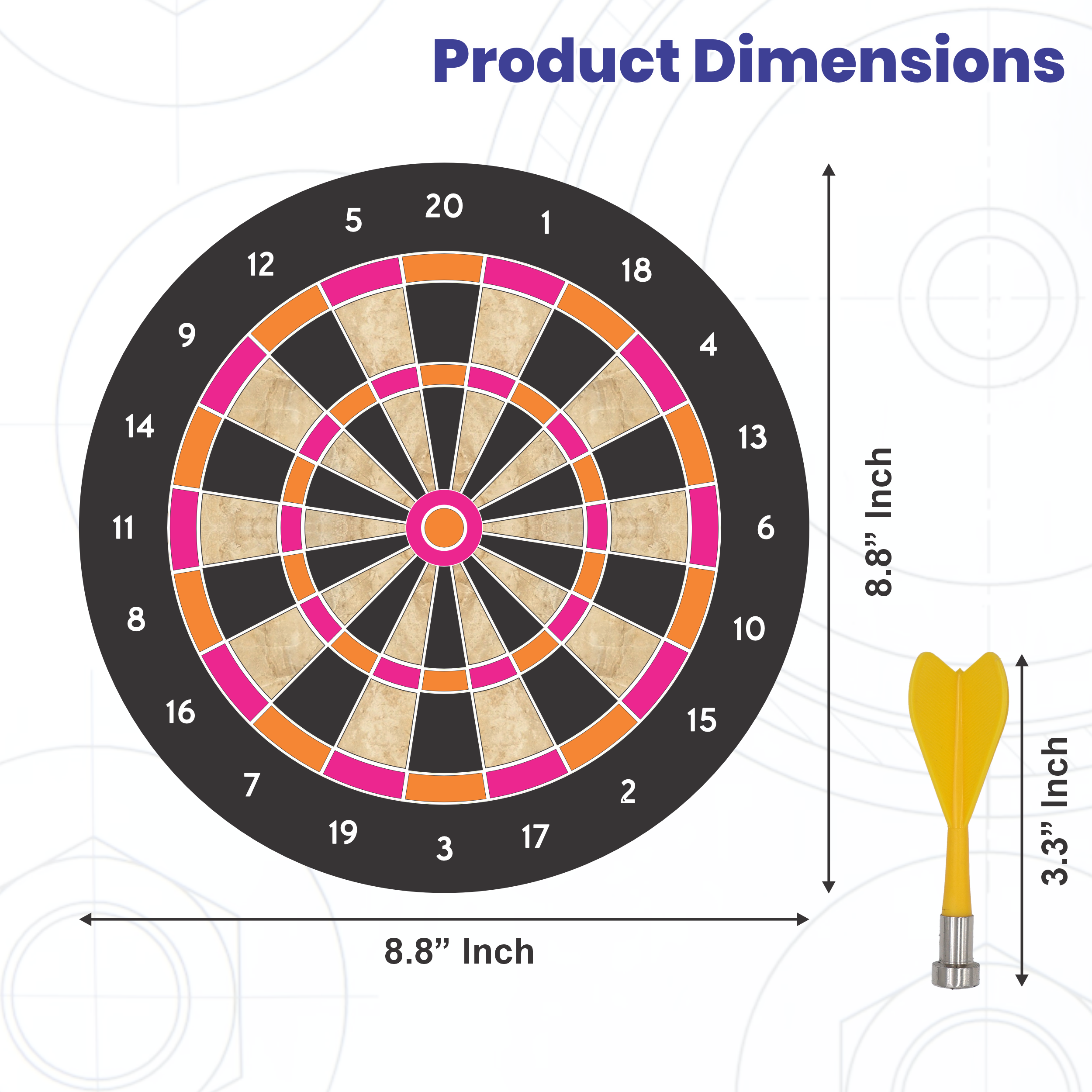 Chanak Magnetic Dart Board With Darts