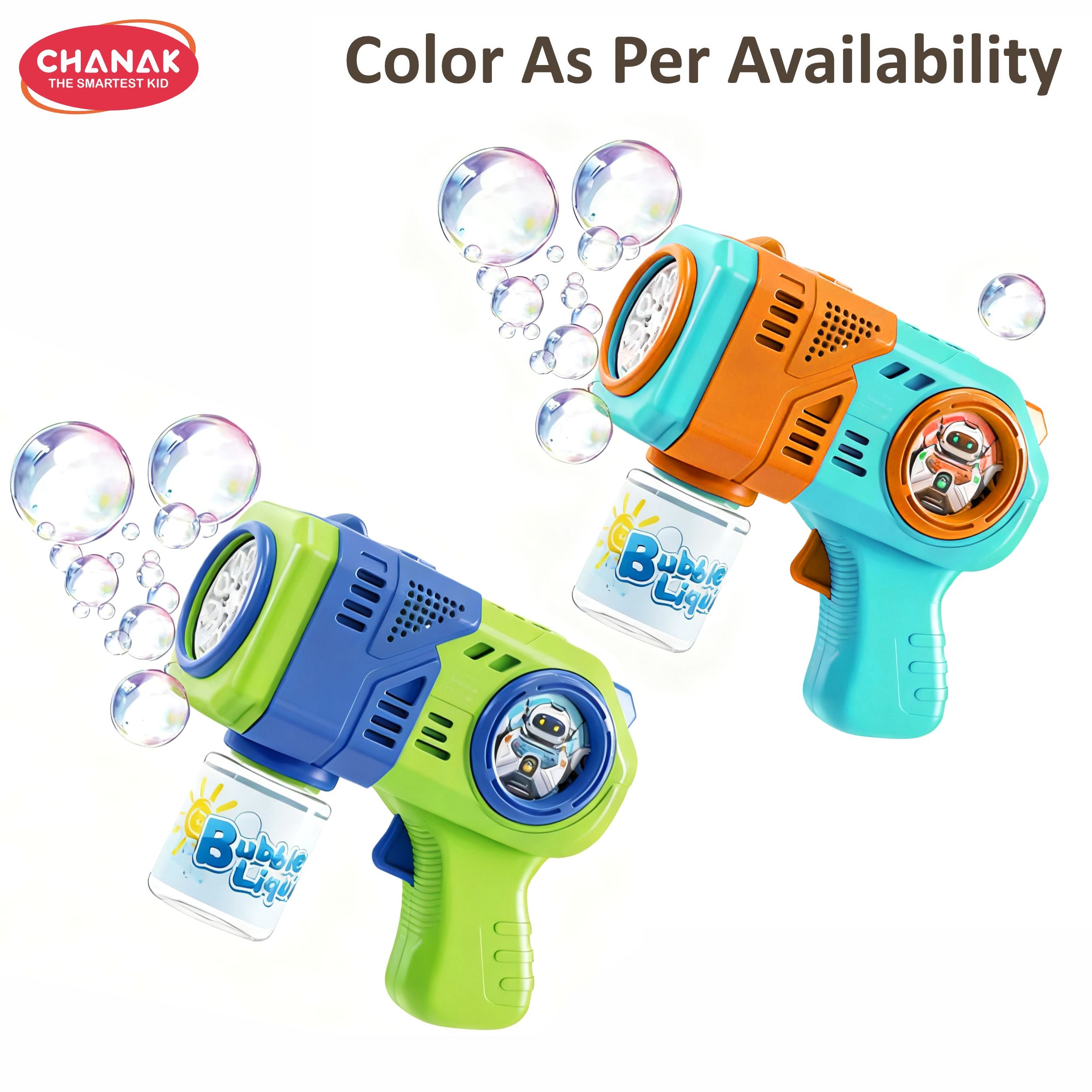 Chanak Electric Bubble Gun For Kids – Automatic Bubble Maker Machine With 70 Ml Tank, Blue Bubble Shooter Toy For Outdoor/Indoor Play, Fun Bubble Blower For Children