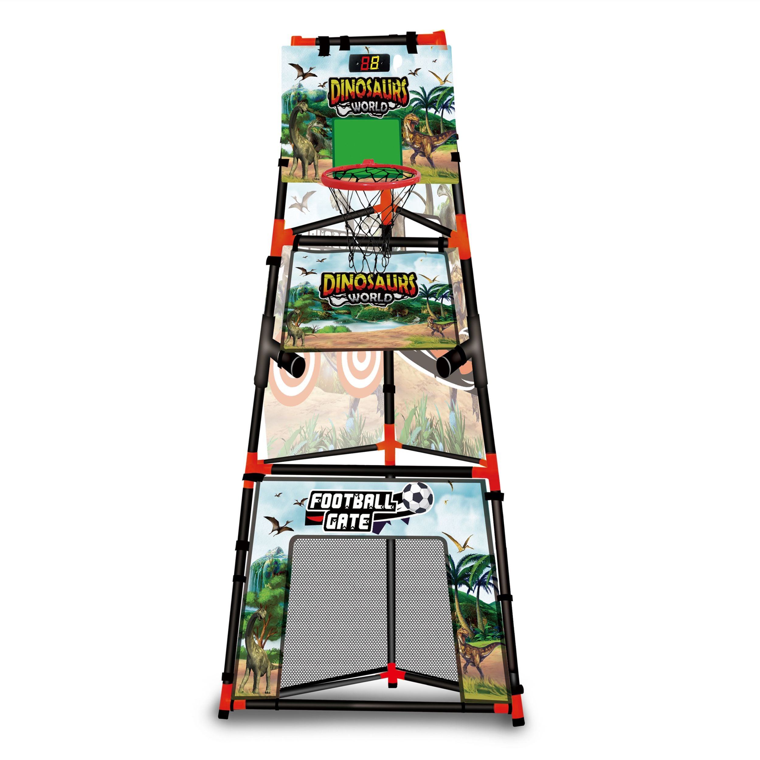 Chanak Strike League 8-In-1 Classic Sports Game Set For Kids | Basketball, Football, Rugby & Shooting Target Game | Indoor & Outdoor Sports Play Tower Set